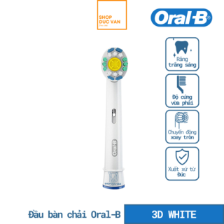 Đầu Bàn Chải Điện Oral-B 3D White ( Pro White ) Cho Răng Trắng Sạch, Sáng Bóng