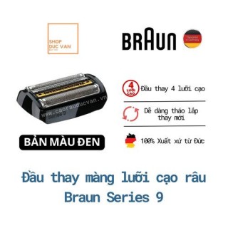 Shaver Foil & Cutter Blades Cassette Replacement for Braun Series 9 Razor 9030s 9040s 9050cc 9250s 9240s 9242s 9310cc (Black Head)