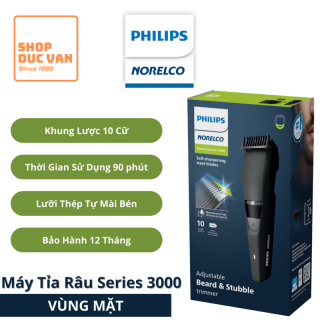 Philips Norelco Beard Trimmer Series 3000 Cordless Grooming, Rechargeable, Adjustable Length