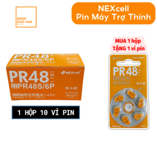 [ HỘP 10 VỈ ] Pin PR48 NEXcell  Pin Máy Trợ Thính size 13 1,45V vỉ 6 viên pin tròn