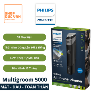 Philips Norelco Multigroom Series 5000 18 Piece, Beard Face, Hair, Body and Intimate Hair Trimmer for Men